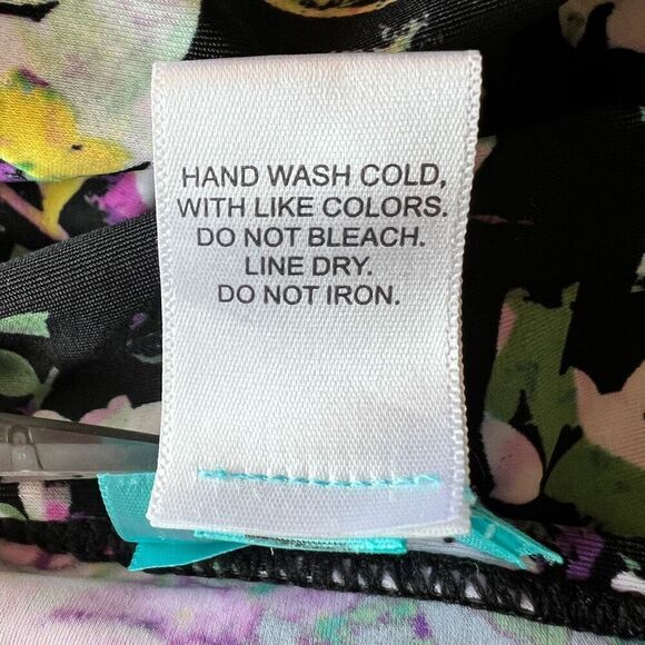 Love Your Assets by Spanx Halter Ruffled Tankini Top Size Medium Floral Print - Picture 14 of 14